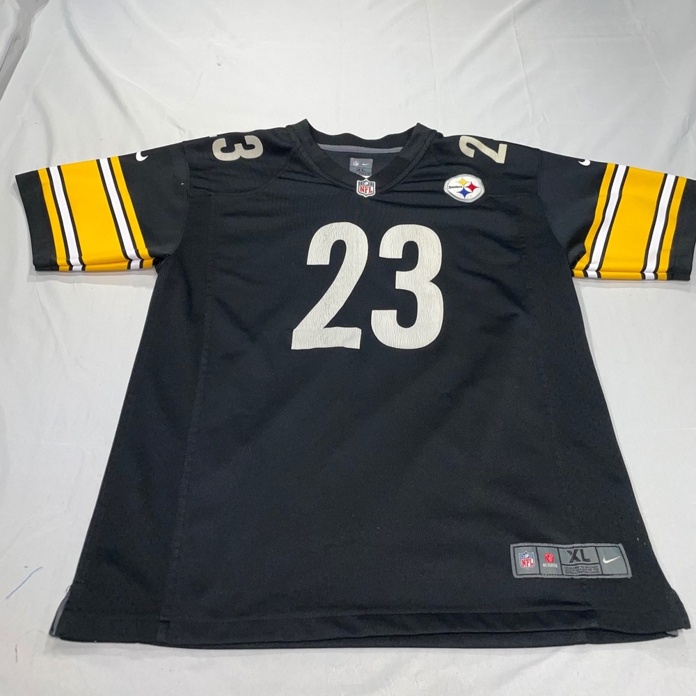 Nike Pittsburgh Steelers Clyburn 23 NFL On Field Jersey Black Yellow Mens XL